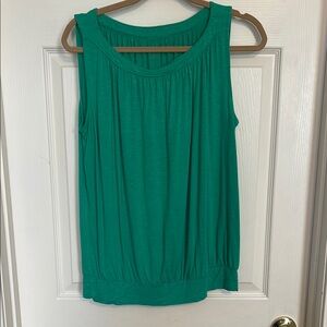 LOFT Sleeveless Emerald Blouse